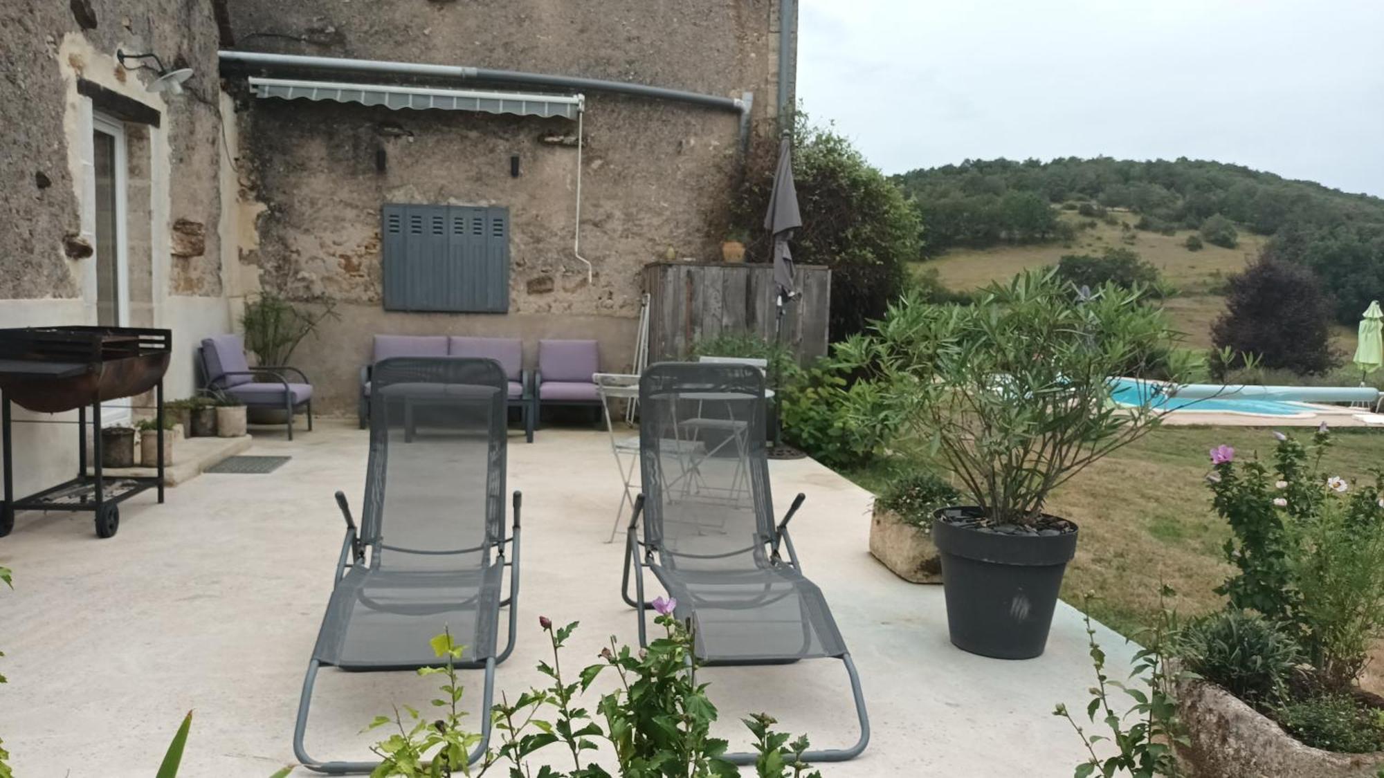 Gite La Taniere Classe 3 Etoiles Avec Terrasse Et Piscine Vila La Bachellerie Quarto foto